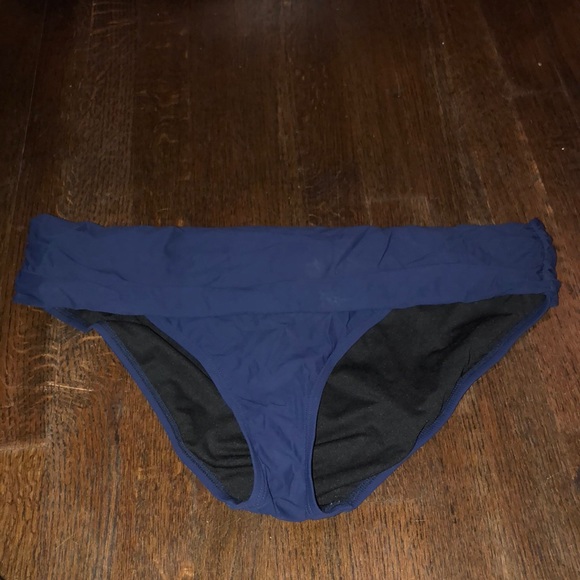 navy fold over bikini bottoms